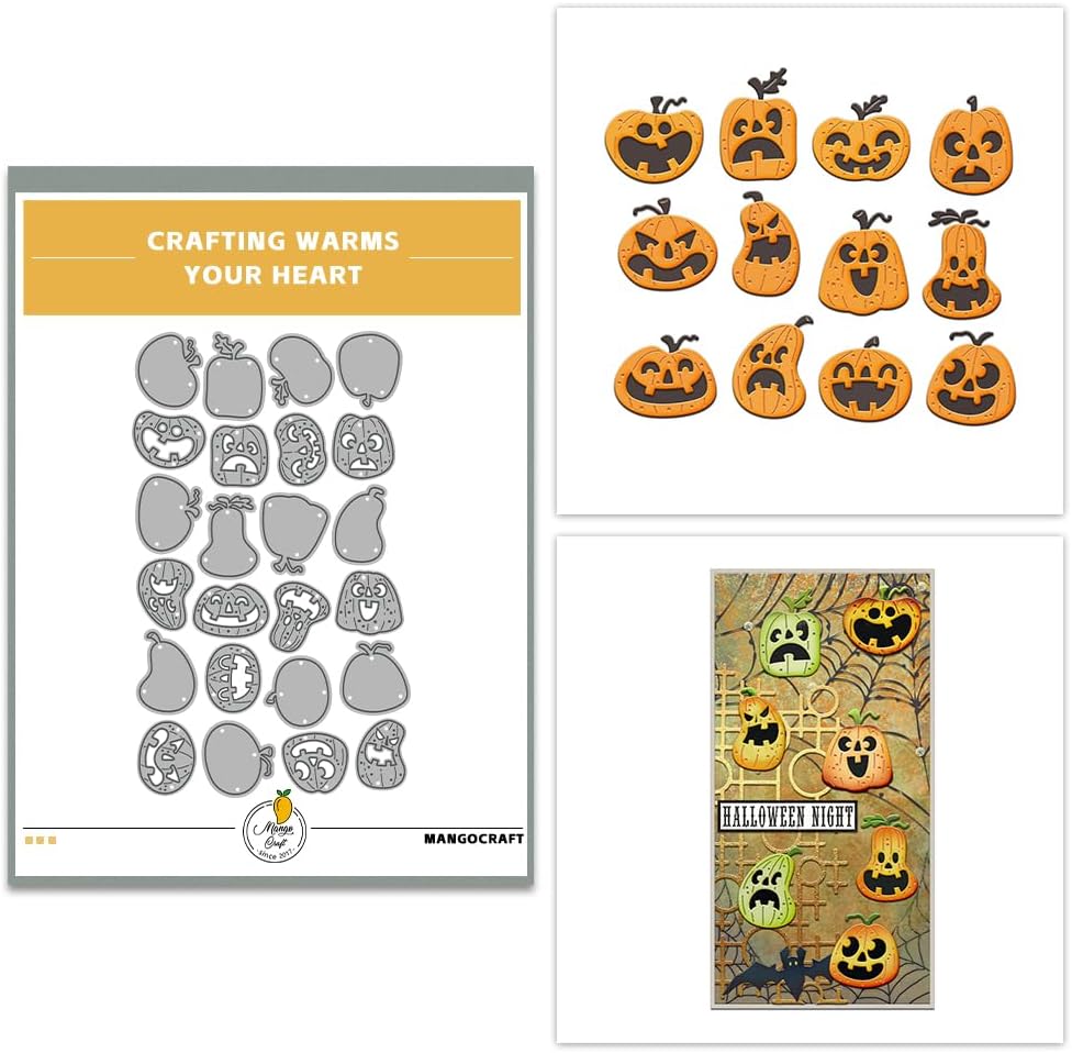 Halloween Clear Silicone stampReusable Stamp with Pumpkins, Skulls, Bats, Santa Claus, and Holiday Designs. Used for Making Cards, scrapbooks, and DIY templates (Halloween Pumpkin face)