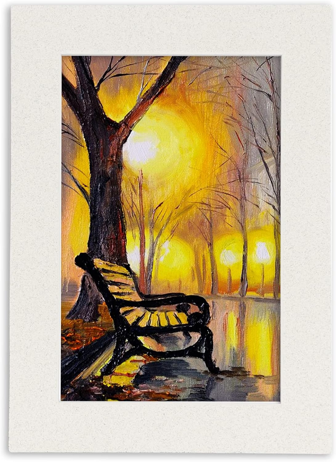 Poster Palooza 8.5x11 Mat Bevel Cut for 7x9 Photos - Acid Free Oyster Shell White Precut Matboard - For Pictures, Photos, Framing - 4-ply Thickness