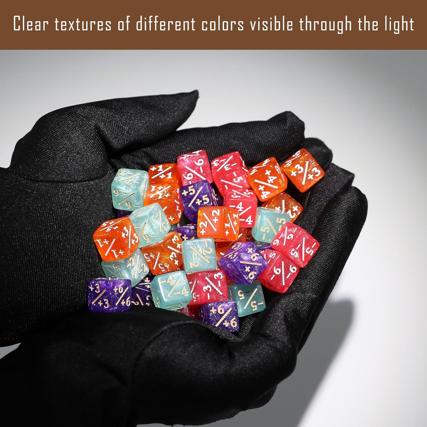 108PCS MTG Keyword Counters Tokens & 12mm MTG Life Counter Dice Set for Magic Card with Box, Compatible with Magic CCG Card Gaming Accessories