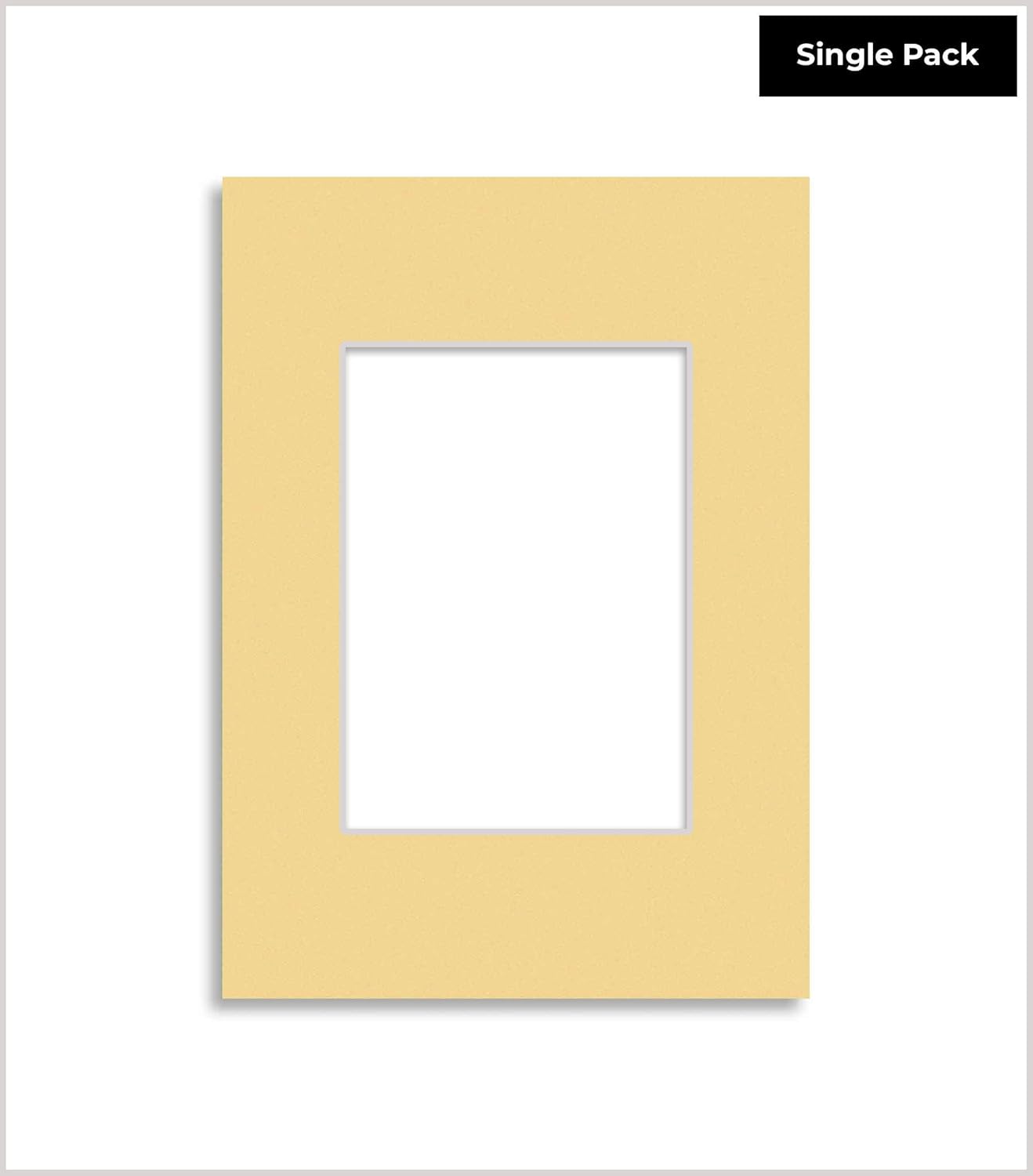 Poster Palooza 8.5x11 Mat Bevel Cut for 7x9 Photos - Acid Free Marzipan Beige Precut Matboard - For Pictures, Photos, Framing - 4-ply Thickness
