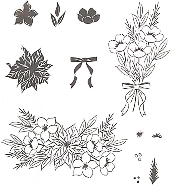 2025-2026 Stamps and Dies for Card Making, Stamps and Dies Set 2025 for Christmas and Halloween, Die Cut DIY Various Festivals Album Scrapbooking Birthdays Greeting Card (M4284)