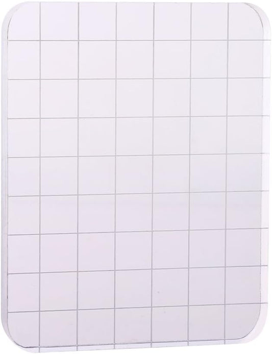 CCINEE Clear Stamp Block Transparent Acrylic Block with Grid and Grip for Stamping Scrapbooking Craft Making