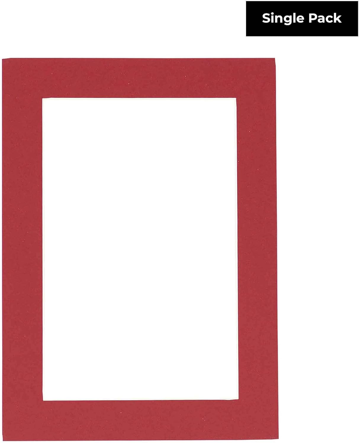 Poster Palooza 8x10 Mat Bevel Cut for 5x8 Photos - Acid Free Deep Red Precut Matboard - for Pictures, Photos, Framing - 4-ply Thickness