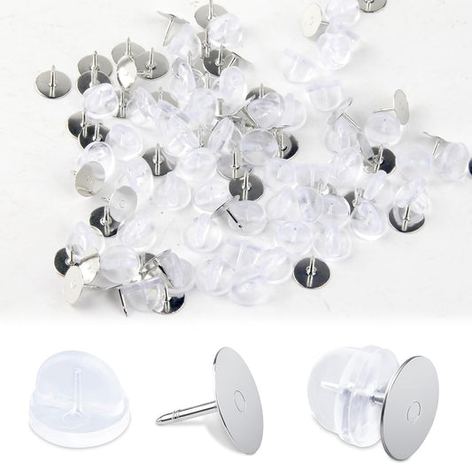 50 Pairs Rubber Butterfly Clutch Backs – Blank Pin Backings Replacement, Tie Tacks Keepers Replacement with Lapel Enamel Pins, Tie Tacks Blank Pins Enamel Pins, Brooches & DIY Craft Making