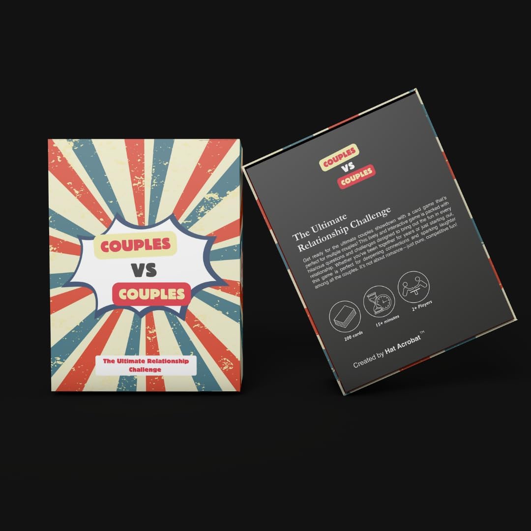 Hat Acrobat Couples VS Couples - The Ultimate Date Night Game for Multiple Players - Couples Game with 10 Different Categories and Challenges