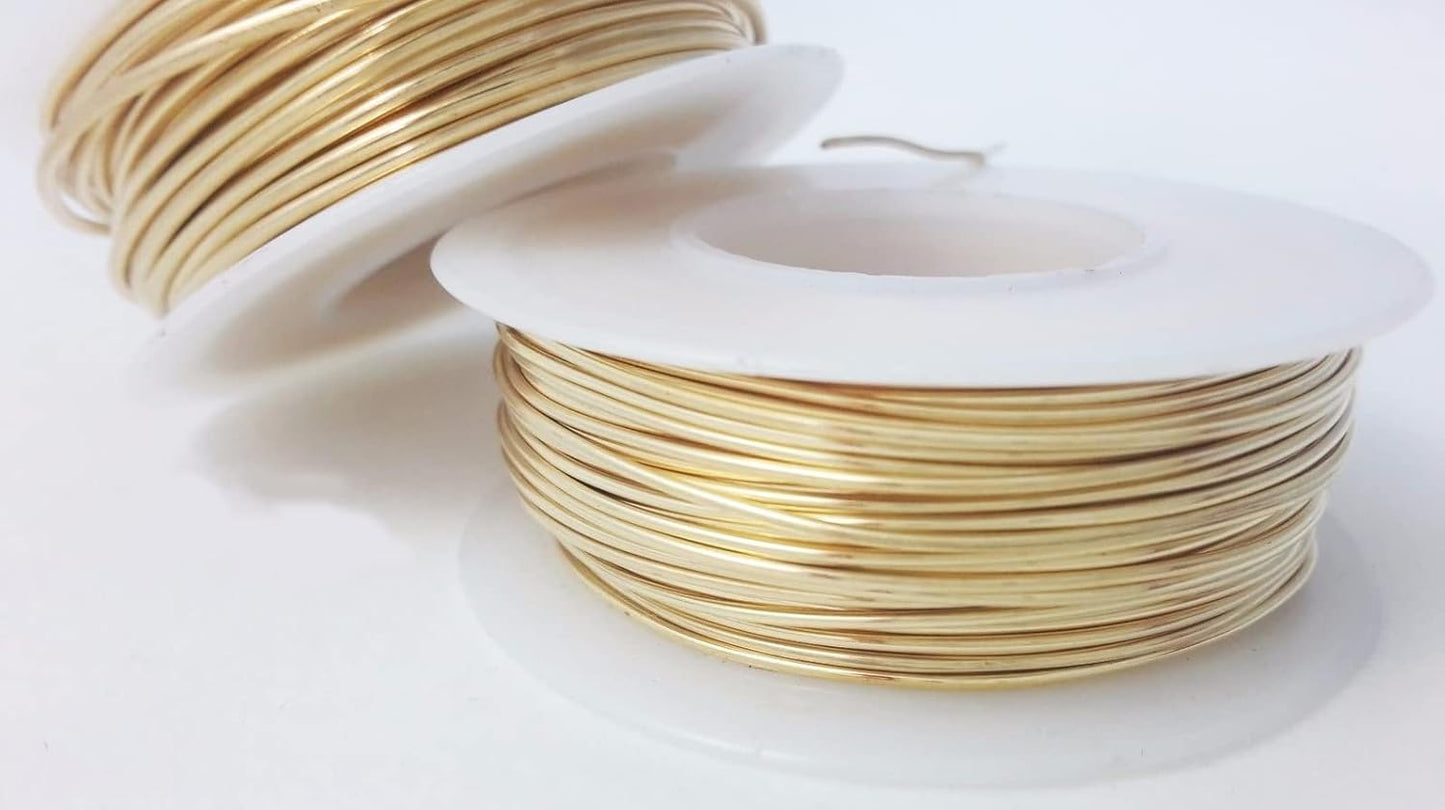 18 Gauge, Jeweler's Brass Wire, Red Brass, Round Dead Soft CDA #230 Alloy Jewelry Grade - 4oz (54FT) by CRAFT WIRE