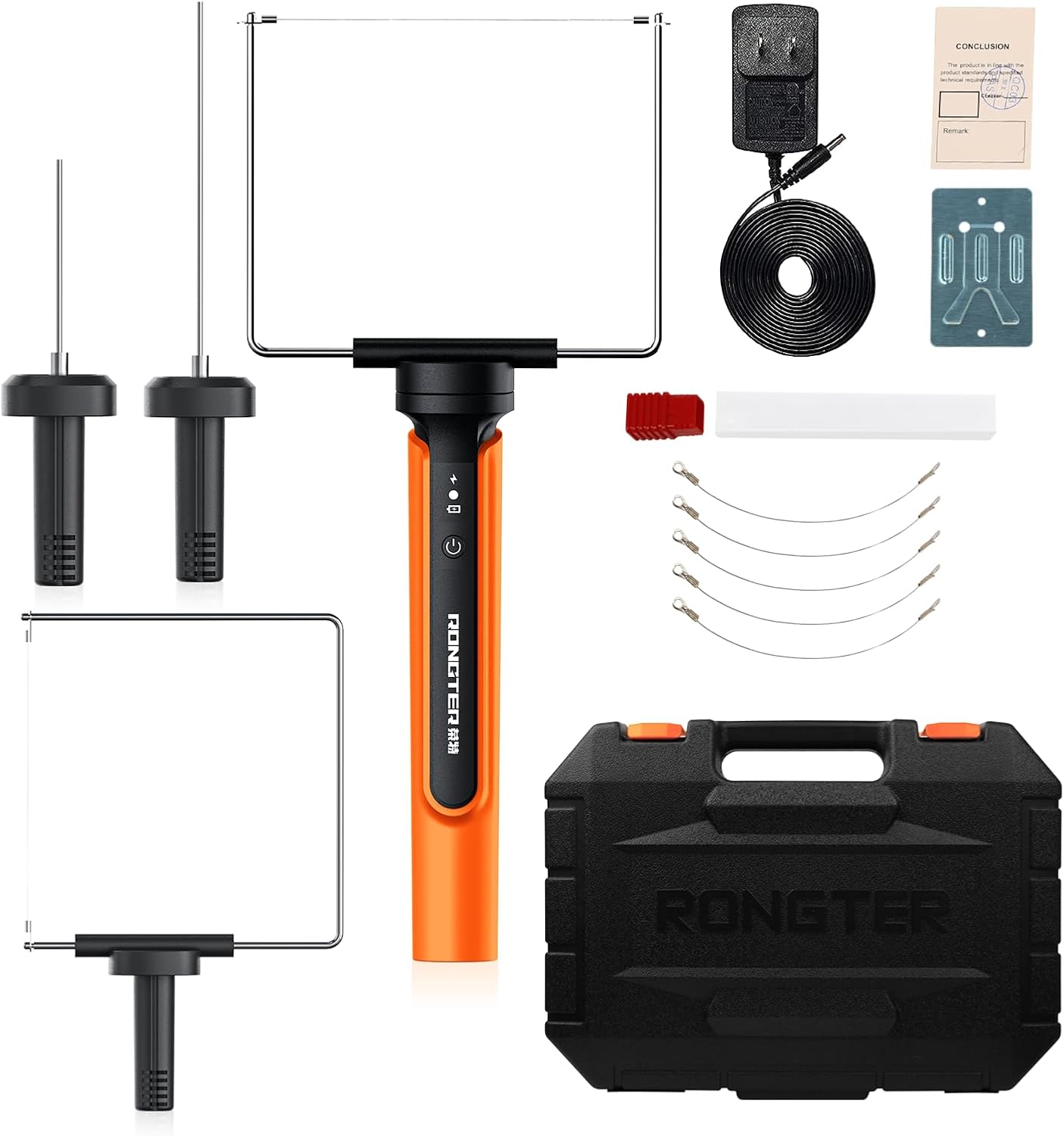 4 in 1 Hot Wire Electric Foam Cutter Kit, Styrofoam Cutting Tool 15W/ 6V with Case, Heated Foam Carving Knife Kit (Toolbox Orange)