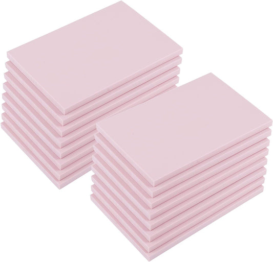 Tosnail 16 Pack 4" x 6" Rubber Stamp Carving Blocks, Soft Rubber for Craft Project - Great for Beginners and Professional - Pink