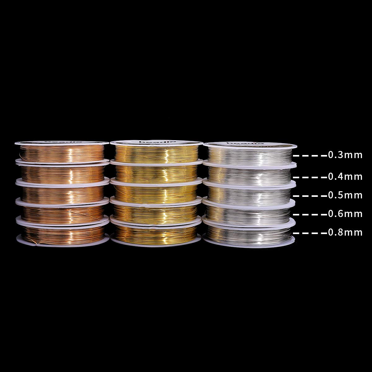 KC Gold Copper Wire 0.4mm Bead Cord for Bracelet Necklace Charm Beading Jewelry Making 27yard