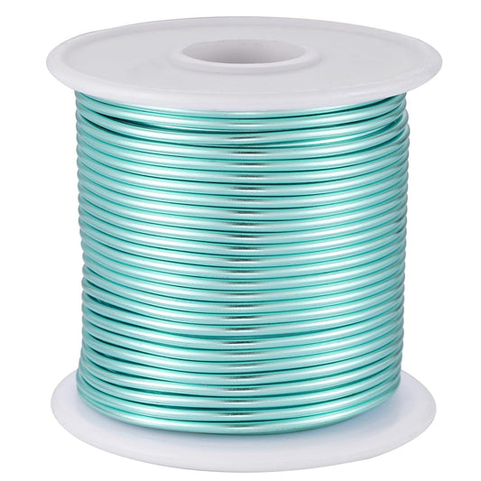 12 Gauge Ice Blue Aluminum Craft Wire (105FT) - Anodized for Jewelry Making, Beading Floral, Plant Gardening, Sculpting & Modeling Craft Wire (Ice Blue #24, 2mm)