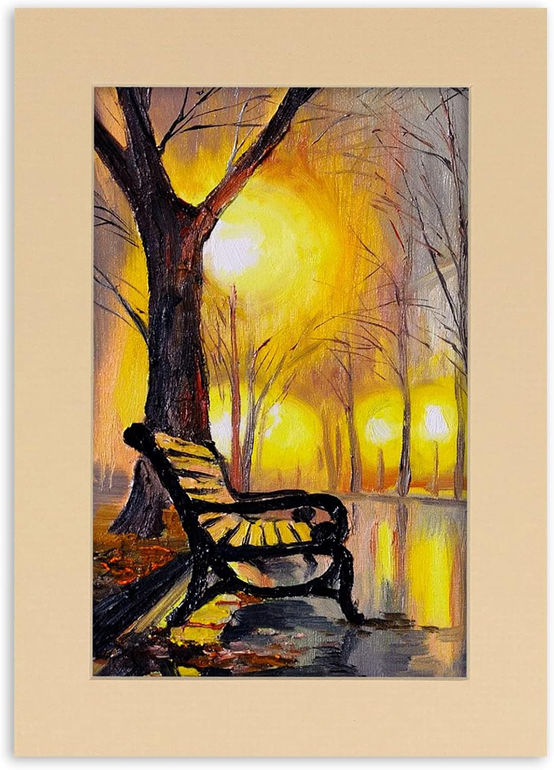 Poster Palooza 8.5x11 Mat Bevel Cut for 7x9 Photos - Acid Free Beige Precut Matboard - For Pictures, Photos, Framing - 4-ply Thickness