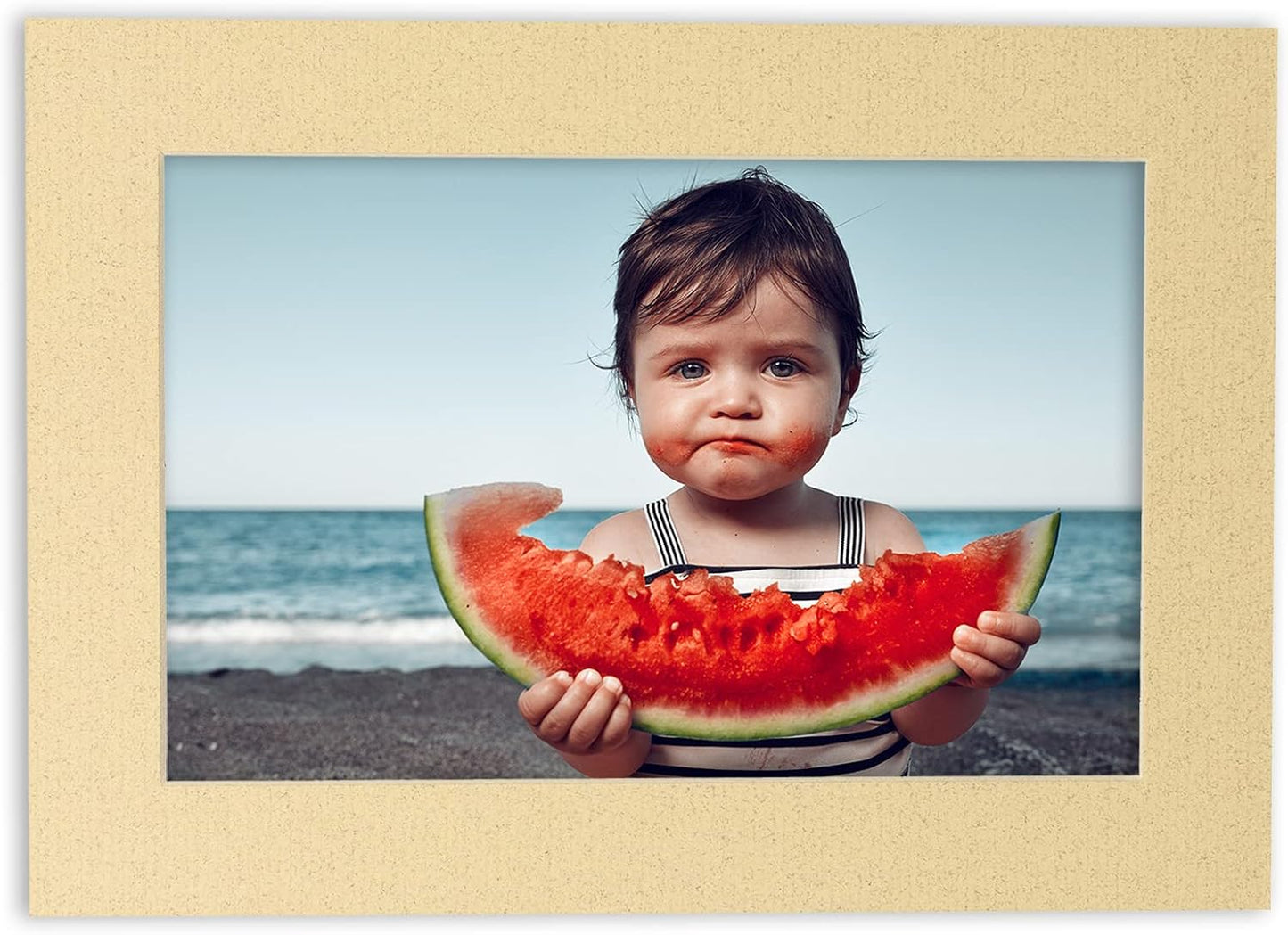 8.5x11 Mat Bevel Cut for 7x9 Photos - Acid Free Tan Precut Matboard - For Pictures, Photos, Framing - 4-ply Thickness