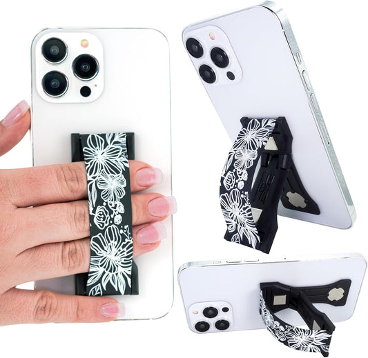 LOVEHANDLE PRO Premium Phone Grip - Silicone Phone Strap - Magnetic Phone Mount and Kickstand for Smartphone and Tablet - Storybook Silicone