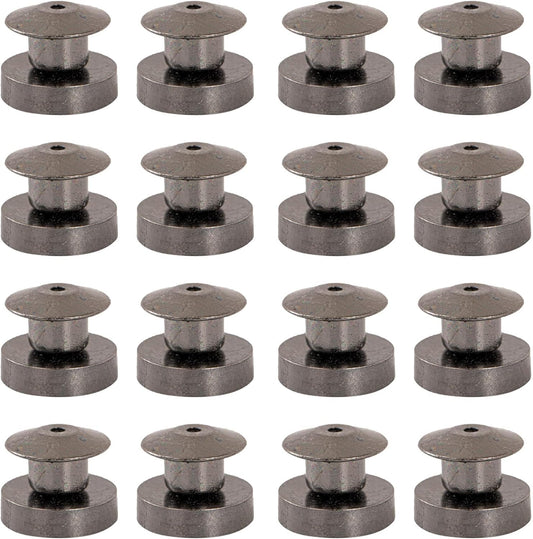 16 Pcs Magnetic Pin Backs - 10mm Locking Converters for Enamel Pins, Secure Lapel Pin Backing Replacement with Metal Clasps