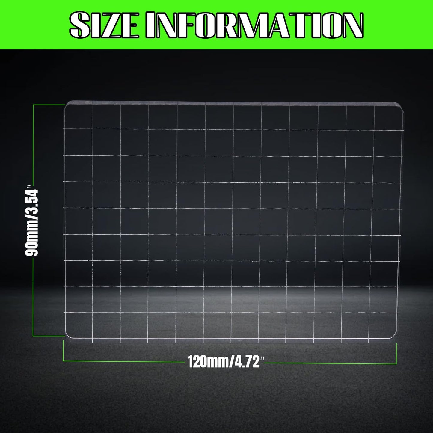 Clear Acrylic Stamp Blocks, 3.54" * 4.92" Acrylic Stamping Block Tool Clear Stamp with Grid Lines for Photography Props Scrapbooking Crafts Card Making