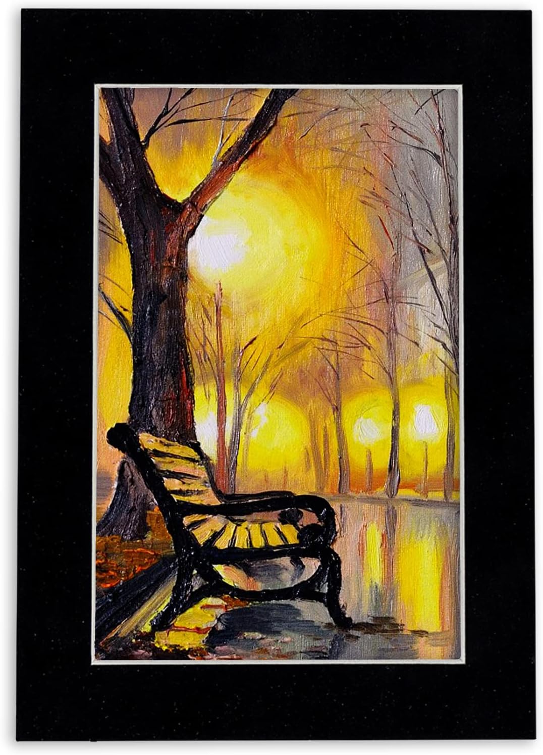 Poster Palooza 8.5x11 Mat Bevel Cut for 7x9 Photos - Acid Free Black Suede Precut Matboard - For Pictures, Photos, Framing - 4-ply Thickness