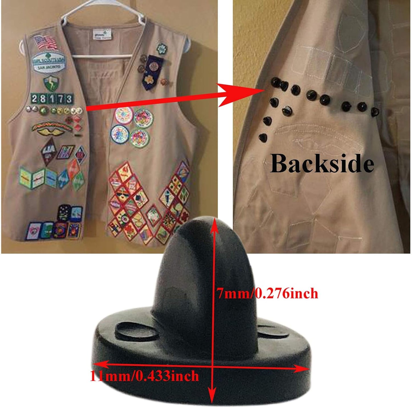 50pcs Rubber Pin Backs PVC Butterfly Clutch Enamel Lapel Pin Backings Cap Keepers Replacement for Uniform Badges Comfort Fit Tie Tack Pins Backing Holder Clasp, Black