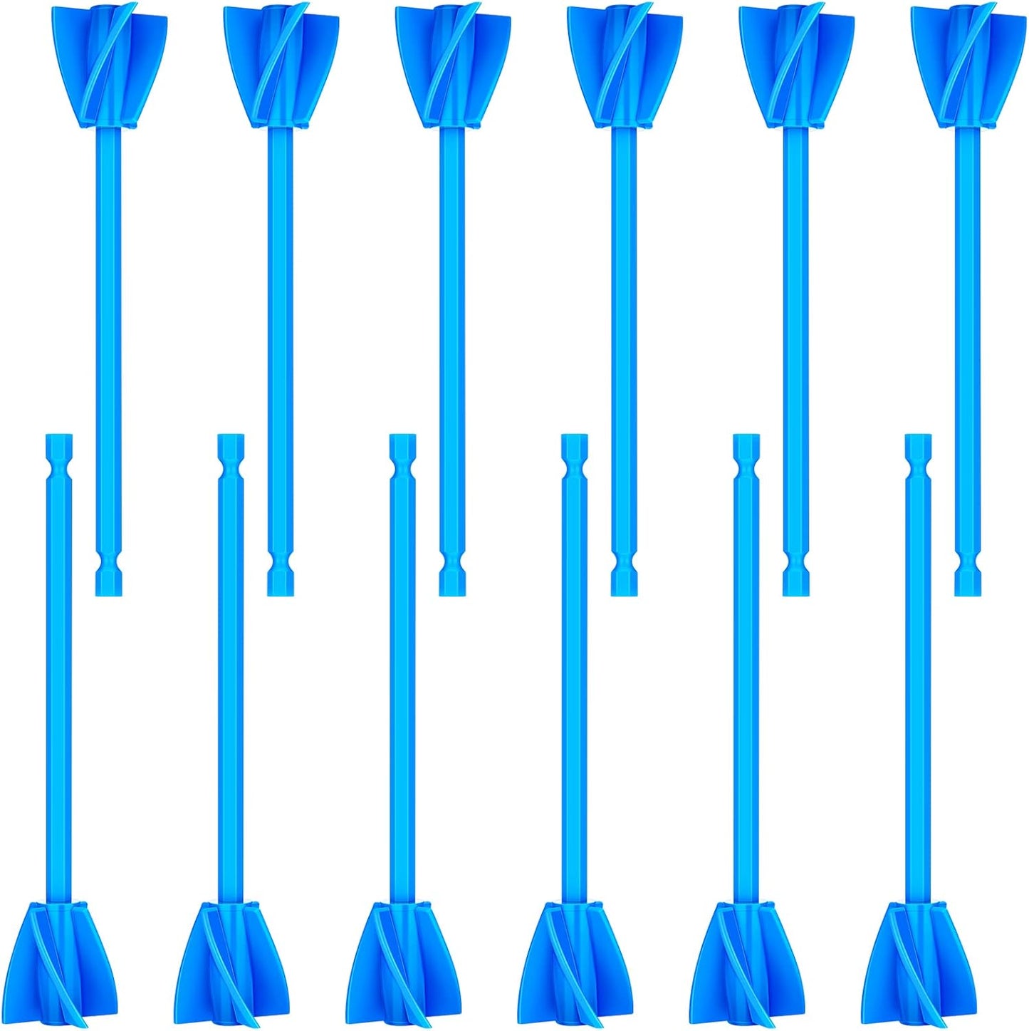 12 Pieces Paint Mixer Drill Attachment,Helix Paint Mixer Resin Drill Mixer Paint Stirrers Drill Attachment for 1 Gallon of Paint Epoxy Resin Silicone Jewelry Casting Molds (Blue)
