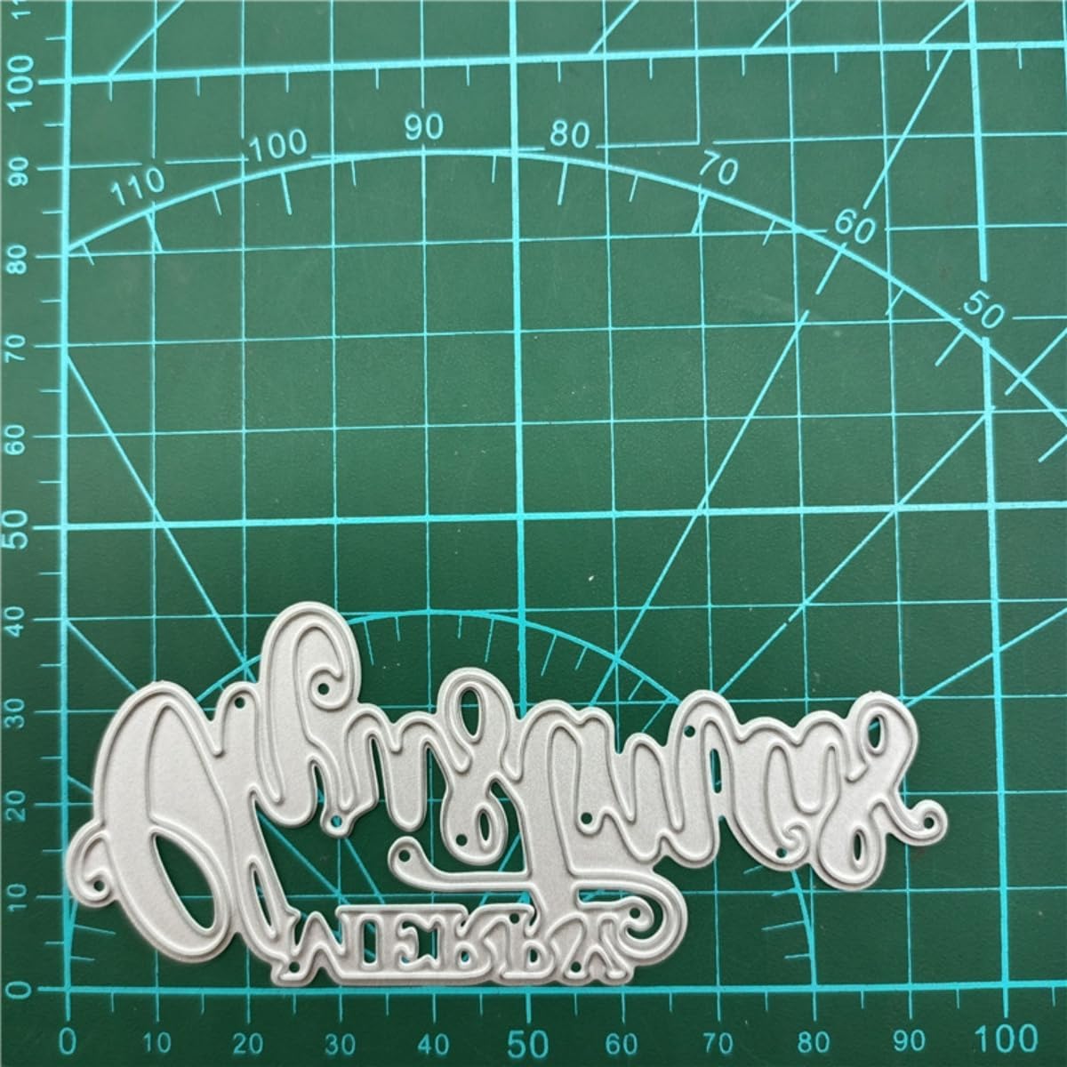 Cutting Dies for Card Making, Metal Scrapbooking Die-Cuts, DIY Bckground Frame Crafts Embossing Stencil, Paper Template Mold/Photo Album Arts Tool (Merry Christmas-9.3x4cm)