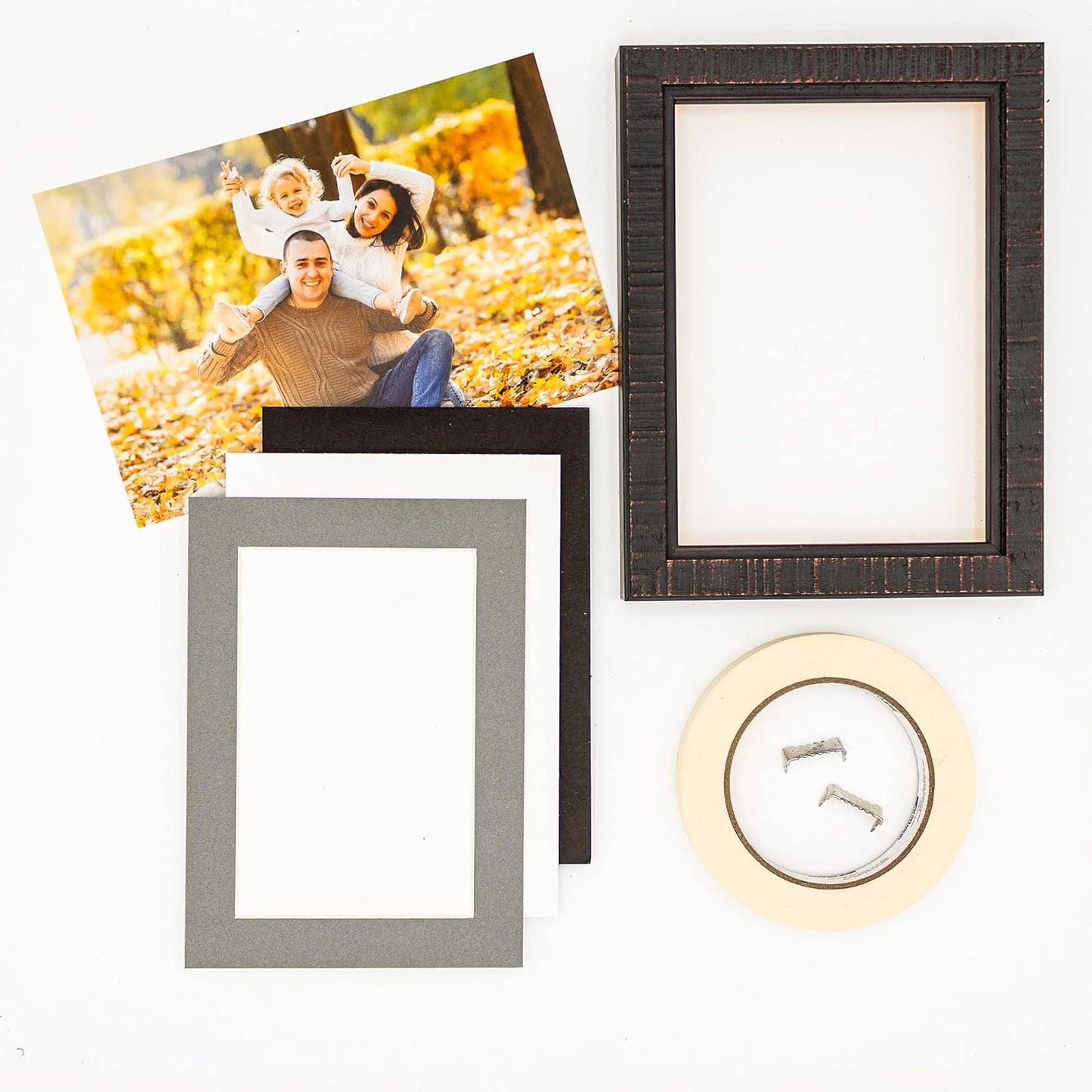 8x10 Mat Bevel Cut for 5x8 Photos - Acid Free Mid Grey Precut Matboard - For Pictures, Photos, Framing - 4-ply Thickness
