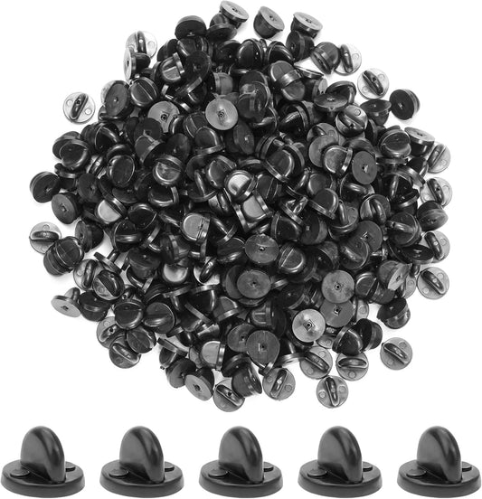 400pcs PVC Rubber Pin Backs Heliltd Butterfly Clutch Pins Backing Keepers Replacement for Uniform Badges Backing Holder Clasp Lapel Pin Enamel Pins