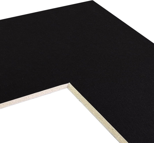 Craig Frames B221 Pre-Cut Mat Board for 12x12 Print, 24x24, Smooth Black