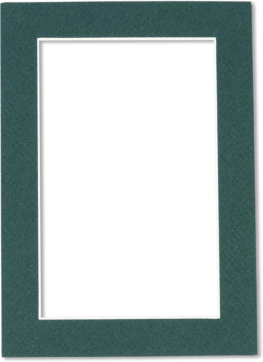 Pack of Ten Acid Free 8.5x11 Mats Bevel Cut for 7x9 Photos - Forest Green Precut Matboards With Backing Boards and Self Seal Photo Mat Bags For Pictures, Photos, Framing - 4-ply Thickness