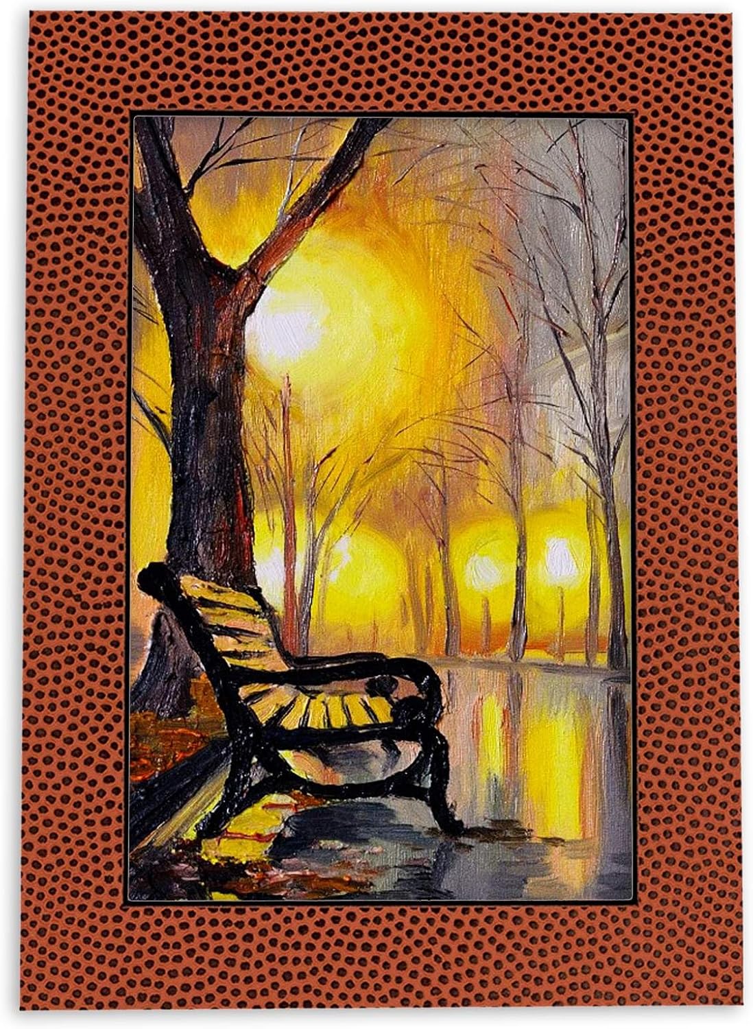 8.5x11 Mat Bevel Cut for 7x9 Photos - Acid Free Football Texture Precut Matboard - For Pictures, Photos, Framing - 4-ply Thickness