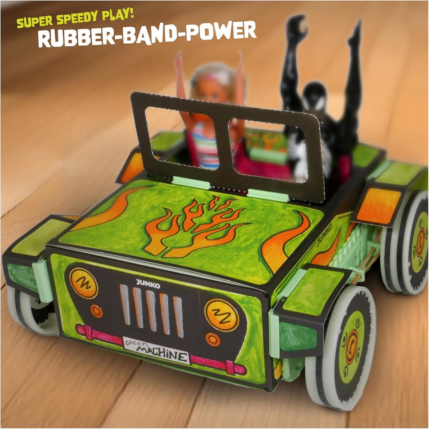 JUNKO Toy Car | Build, Color & Customize – Pull-Back Car | STEM Craft Project Ages 6–10