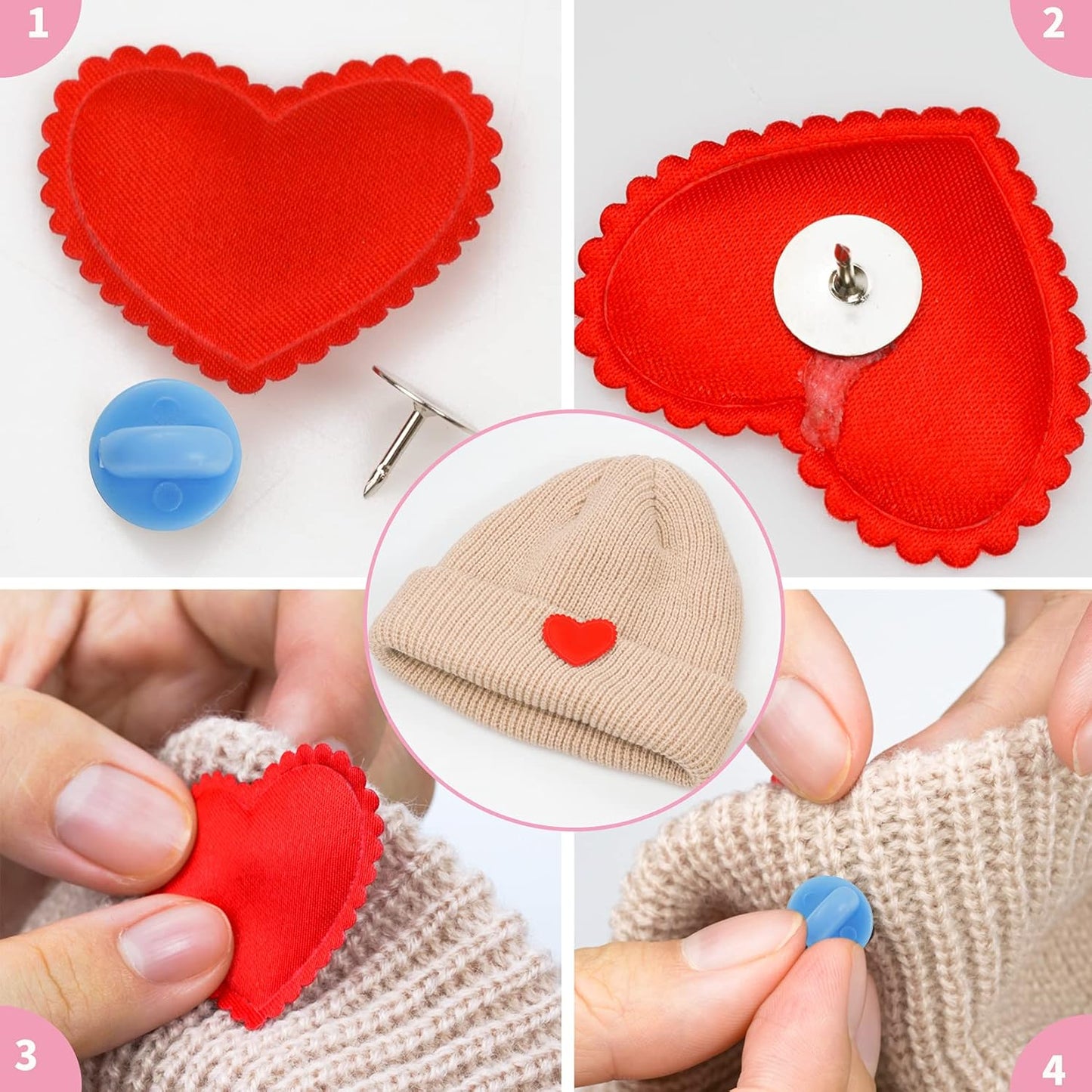 400pcs PVC Rubber Butterfly Clutch Pins Tie Tacks Blank for Uniform Badges Backing Holder Clasp Lapel Enamel Pins(200 Sets),Blue