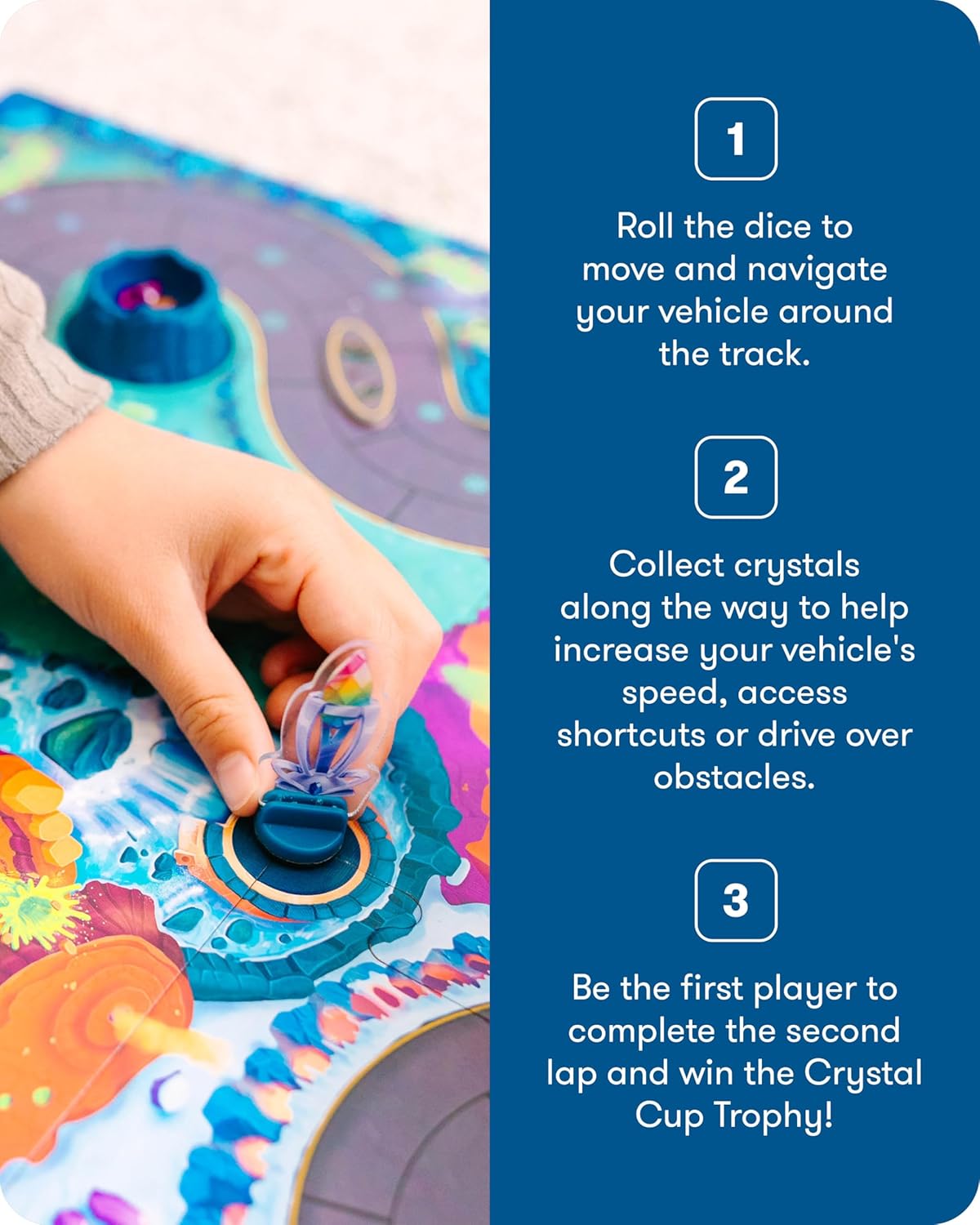 SimplyFun Crystal Cup Rally - Educational Kids Game - Develops Reasoning Skills, Planning, & Strategic Thinking - 2-5 Players, Ages 7 & Up