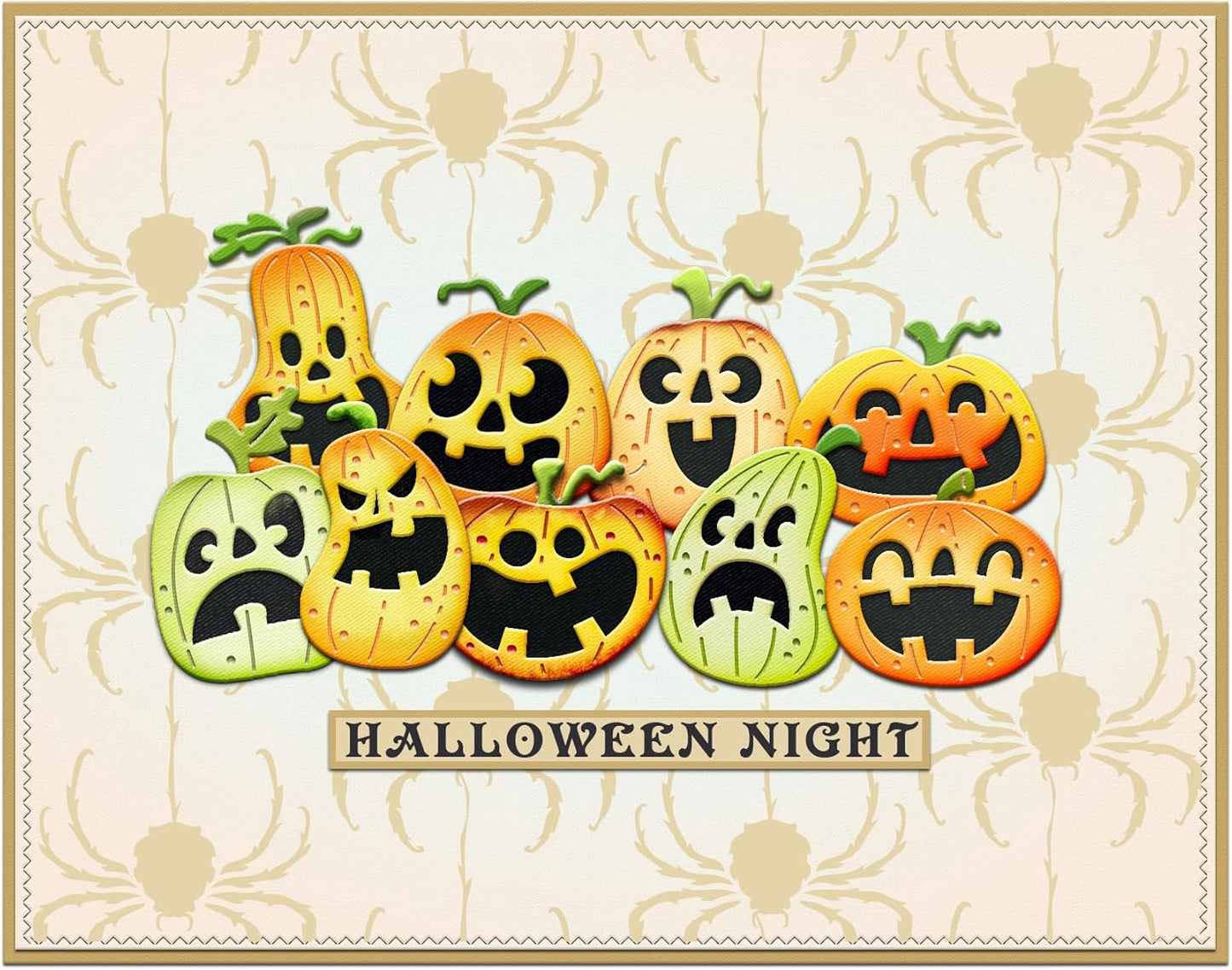 Halloween Clear Silicone stampReusable Stamp with Pumpkins, Skulls, Bats, Santa Claus, and Holiday Designs. Used for Making Cards, scrapbooks, and DIY templates (Halloween Pumpkin face)