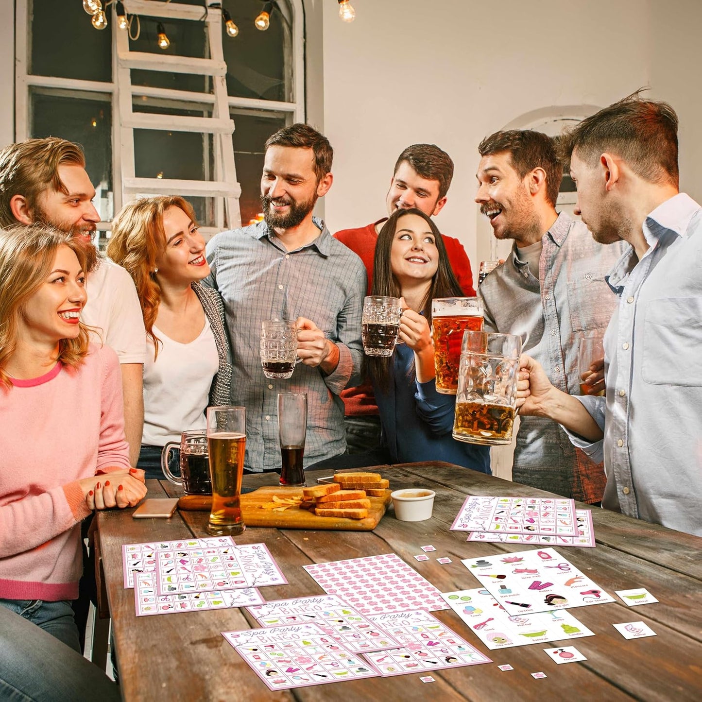 Spa Bingo Game, Sleep Over Party Games Bingo Cards for Adults, Slumber Party Games, Birthday Bingo, Spa Party Favors Supplies Decorations, 24 Players Bingo Game (B05)